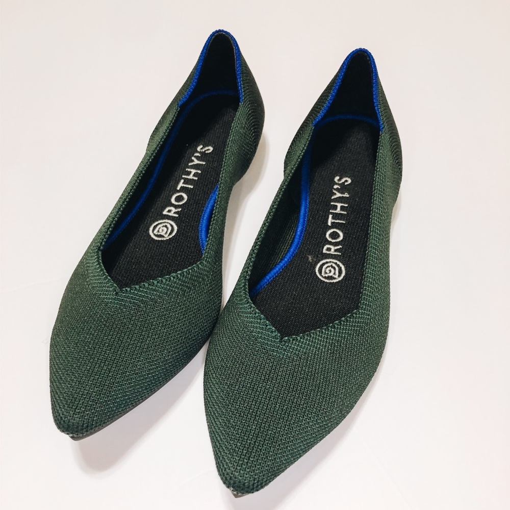 Rothy’s The Point Emerald size 8